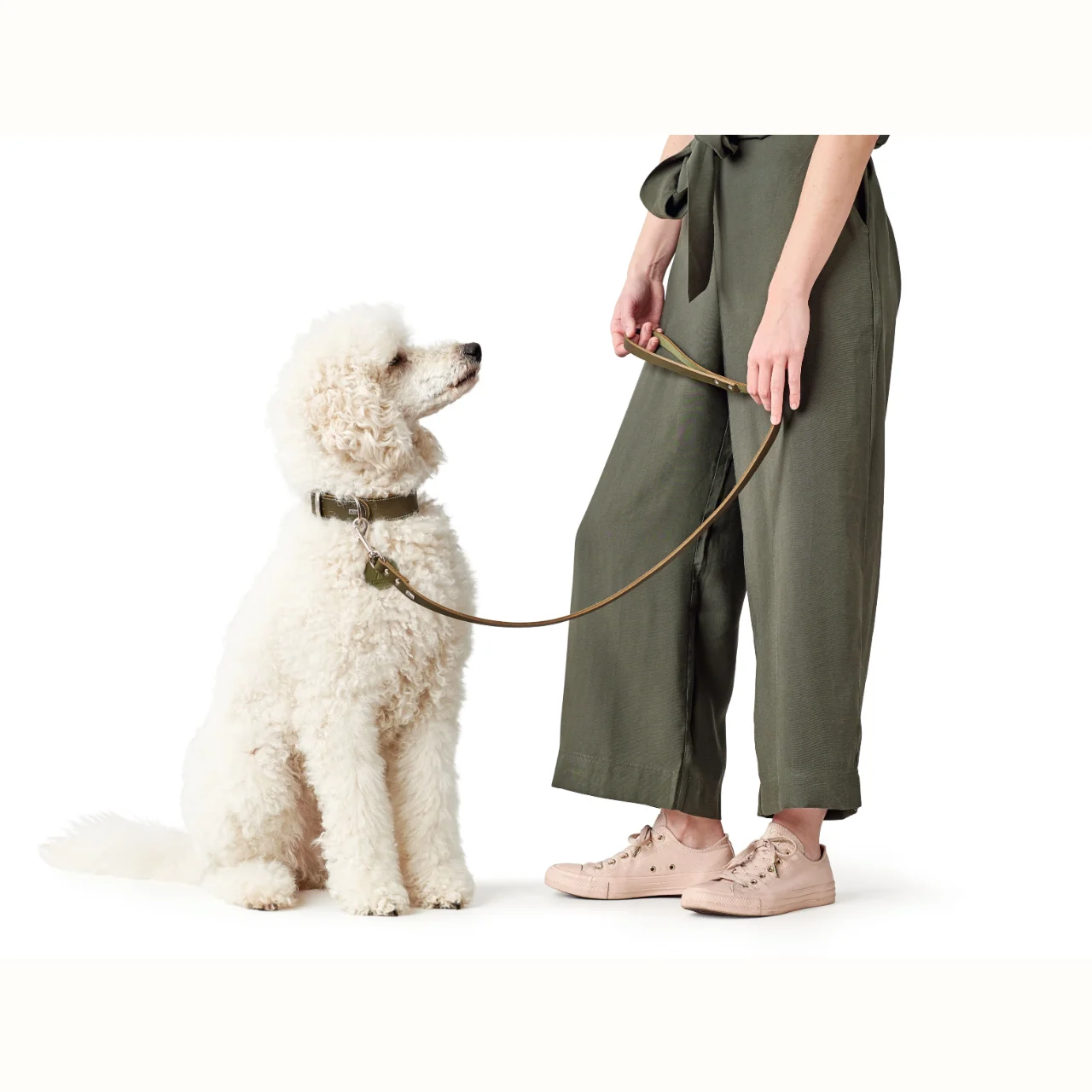 Hunter Aalborg Sport Oliven 37 hundehalsbånd - 28-33 cm