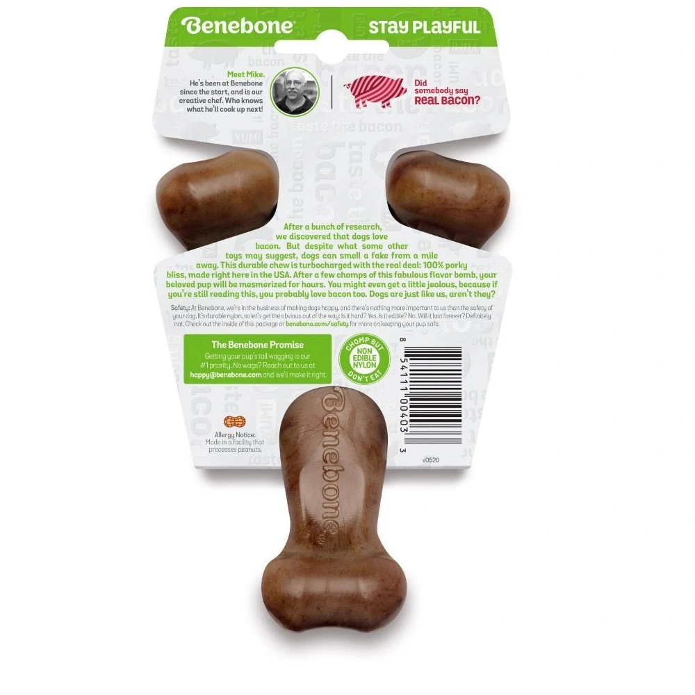 Benebone Wishbone Bacon S - tyggeben med bacon