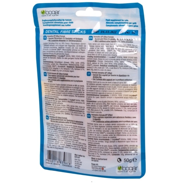 Bogadent Cat Dental Fibre Sticks Laks 50 g