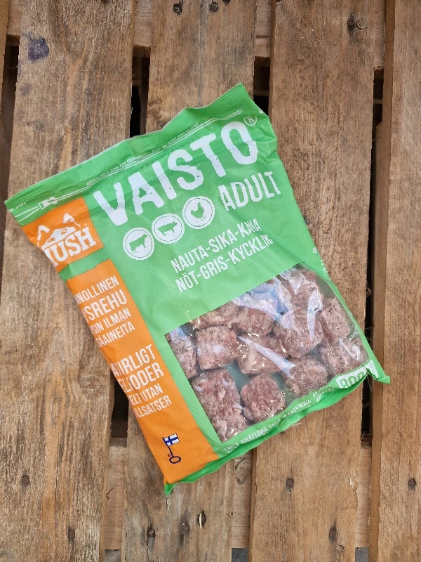 MUSH Vaisto Grøn Okse Gris Kylling 800 g - Naturligt hundefoder med kød og grønt