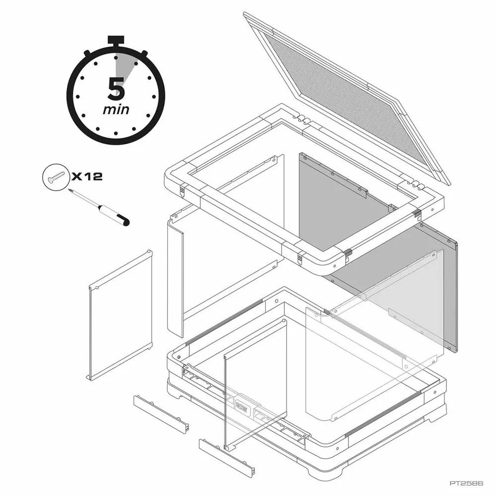 Exoterra Glas Terrarium Vista 60 Buet rude