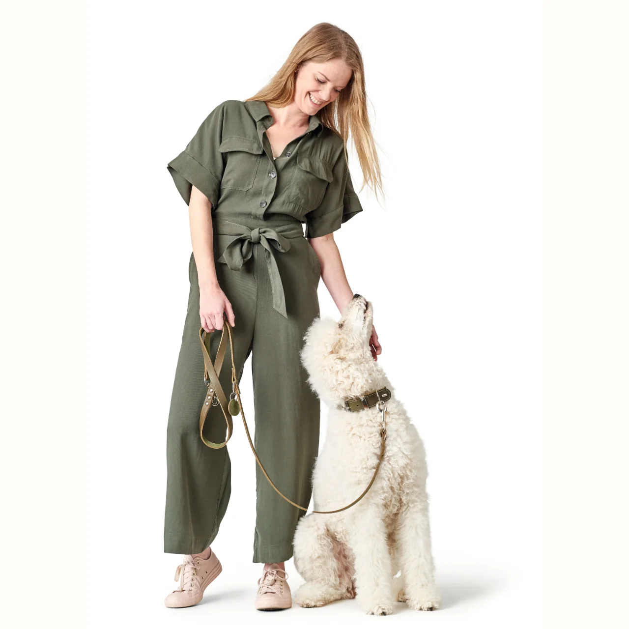 Hunter Aalborg Sport Oliven 37 hundehalsbånd - 28-33 cm