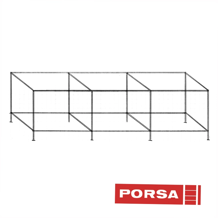 Porsa sort akvariebord 720 liter 8 Ben 200 cm
