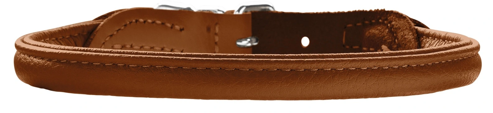 Hunter rundsyet elghalsbånd 55 Cognac justering 46-51 cm - skånsom komfort til store hunde
