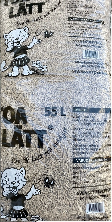 TOA-LÄTT Kattestrø - Kattegrus 55 liter