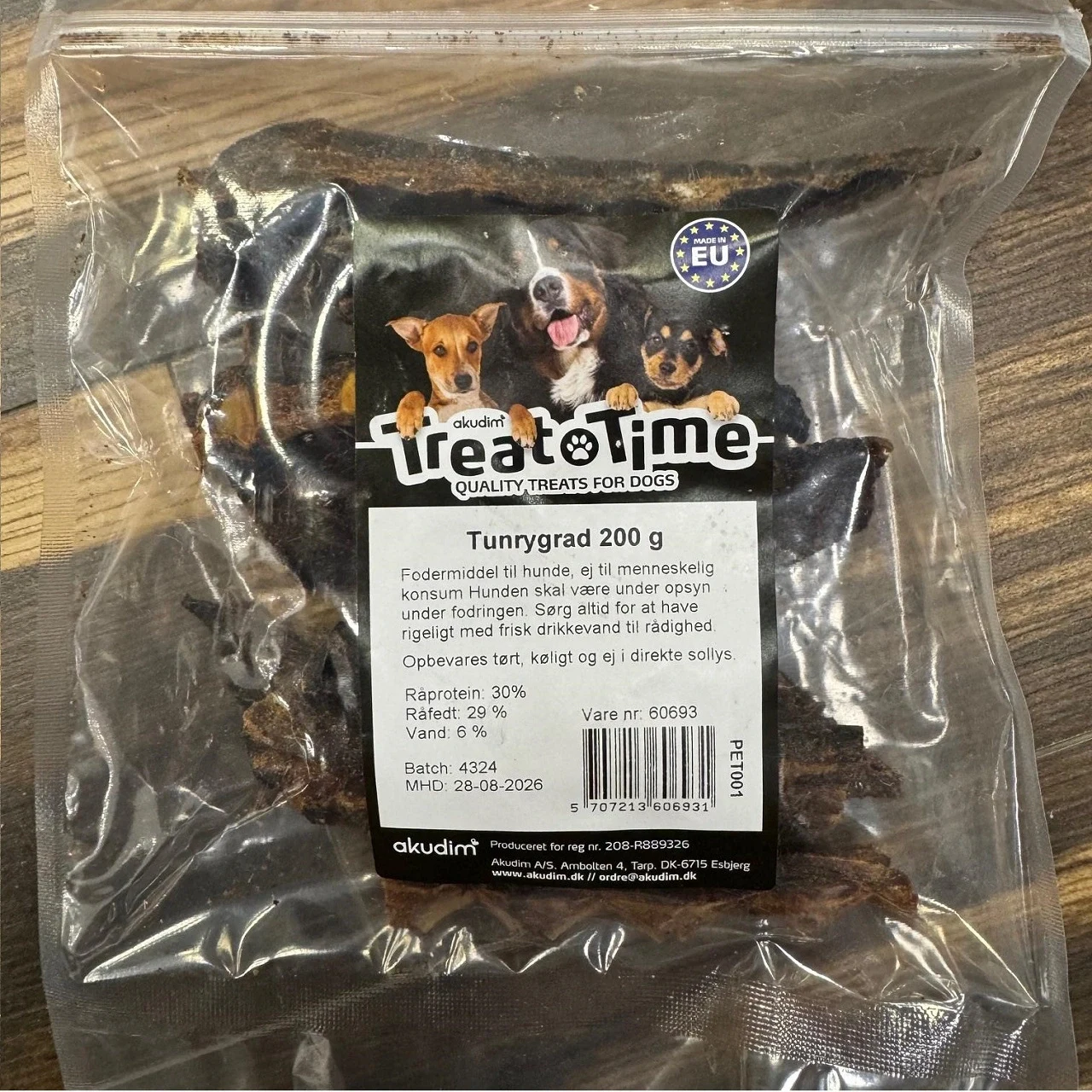 Treattime Tun Rygrad 200 g - Naturlige hundesnacks