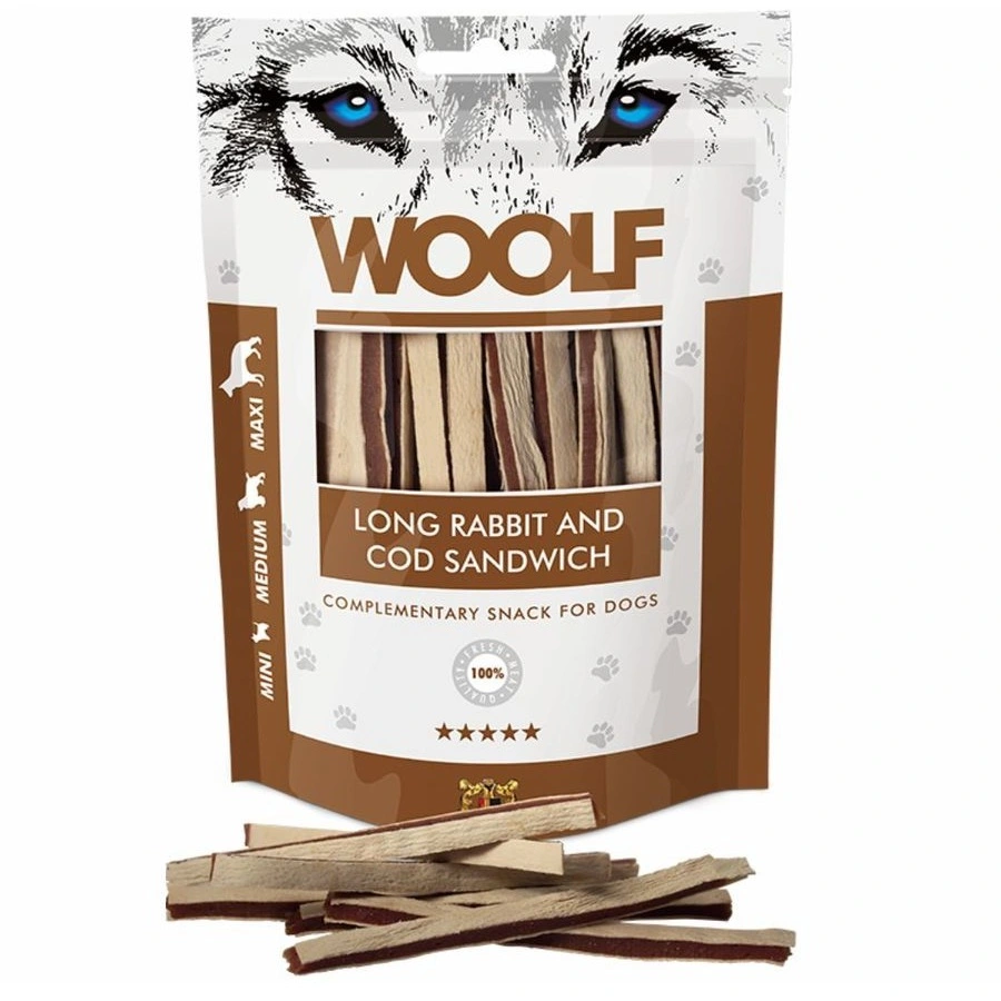 Woolf Hundesnack Kanin og Torsk Lang Sandwich