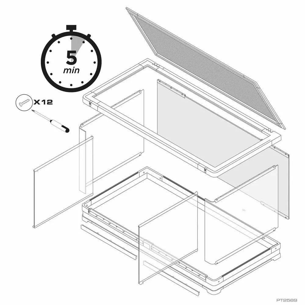 Exoterra Glas Terrarium Vista 120XL Buet rude