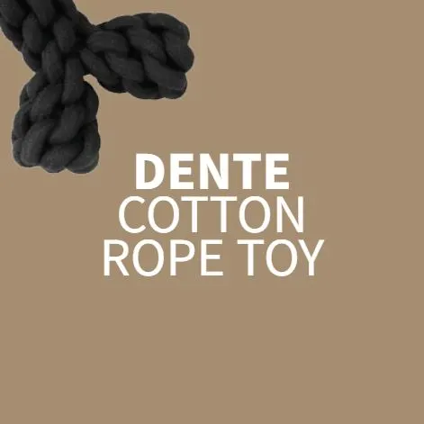 D&D Home Dente stor 30 cm Sort Knudereb 10 mm - hundelegetøj