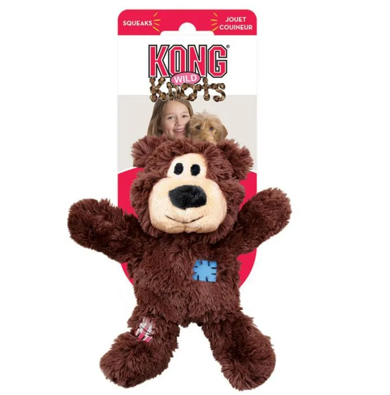 KONG Wild Knots Hundebamse Bjørn M/L - robust bamse med reb