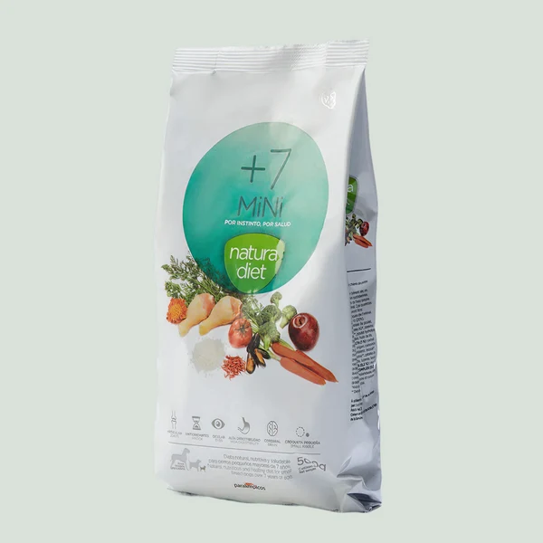 Natura Diet Hundefoder Senior +7 Mini 500 g - tørfoder til små ældre hunde