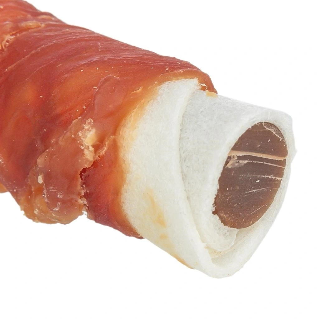 Denta Fun Tyggerulle med and og kyllingelever 28 cm - lækker hundesnack