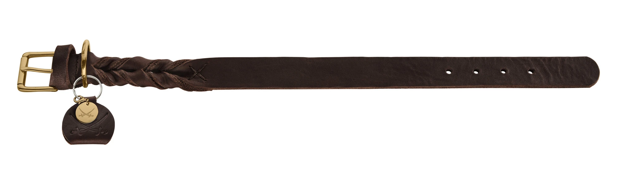 Hunter Sansibar Solid 45 Hundehalsbånd i læder - 34-40 cm