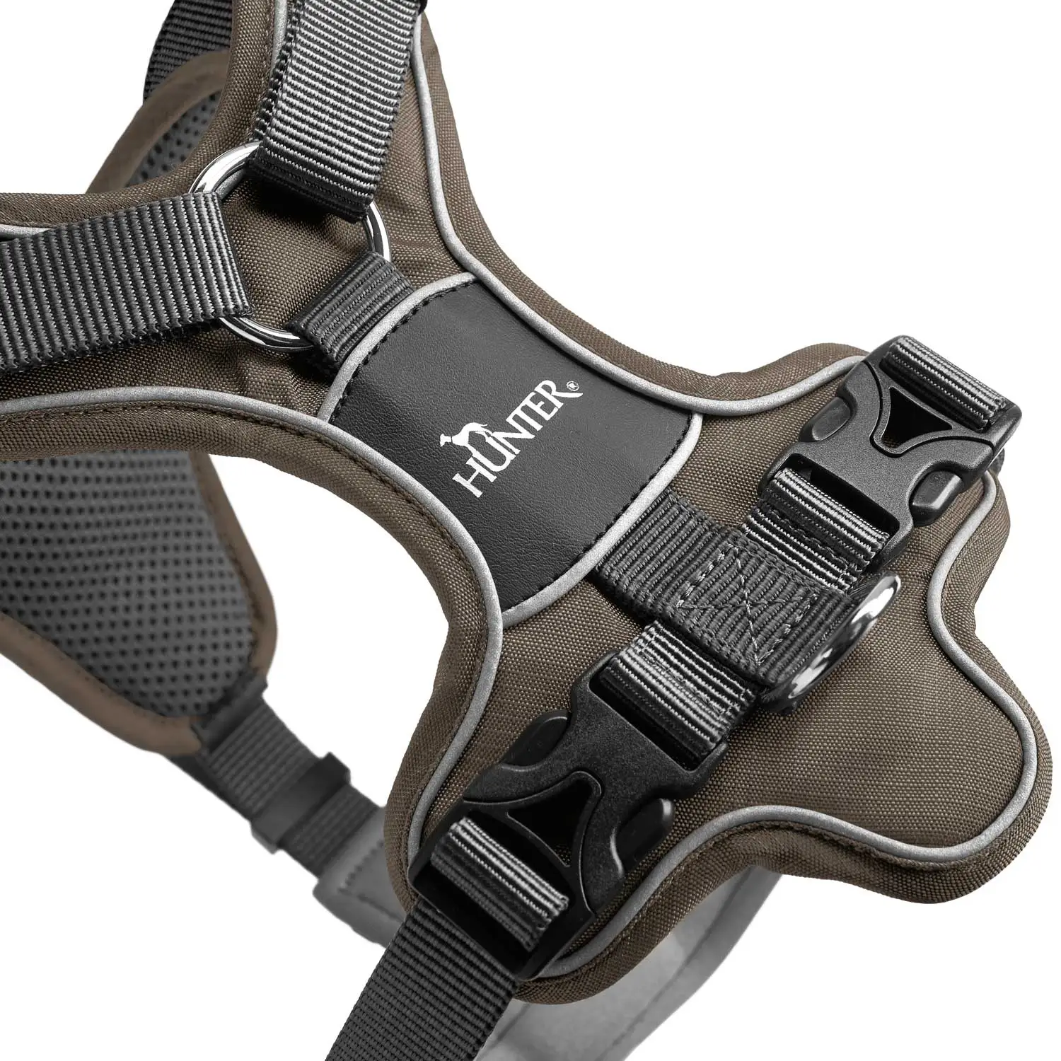 Hunter Divo hundesele S brun/grå just mave 45-56 cm - Samlet komfort og kontrol