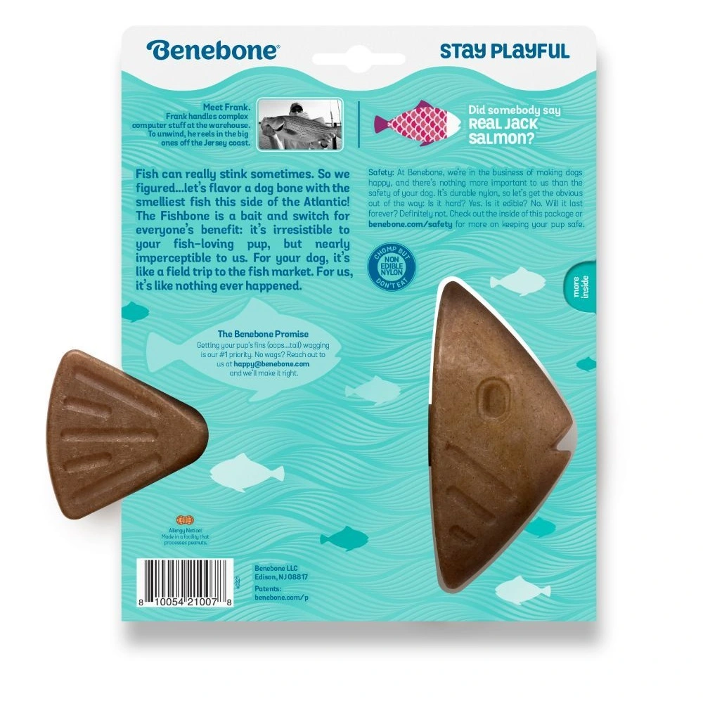 Benebone Fishbone M - tyggeben med laksesmag