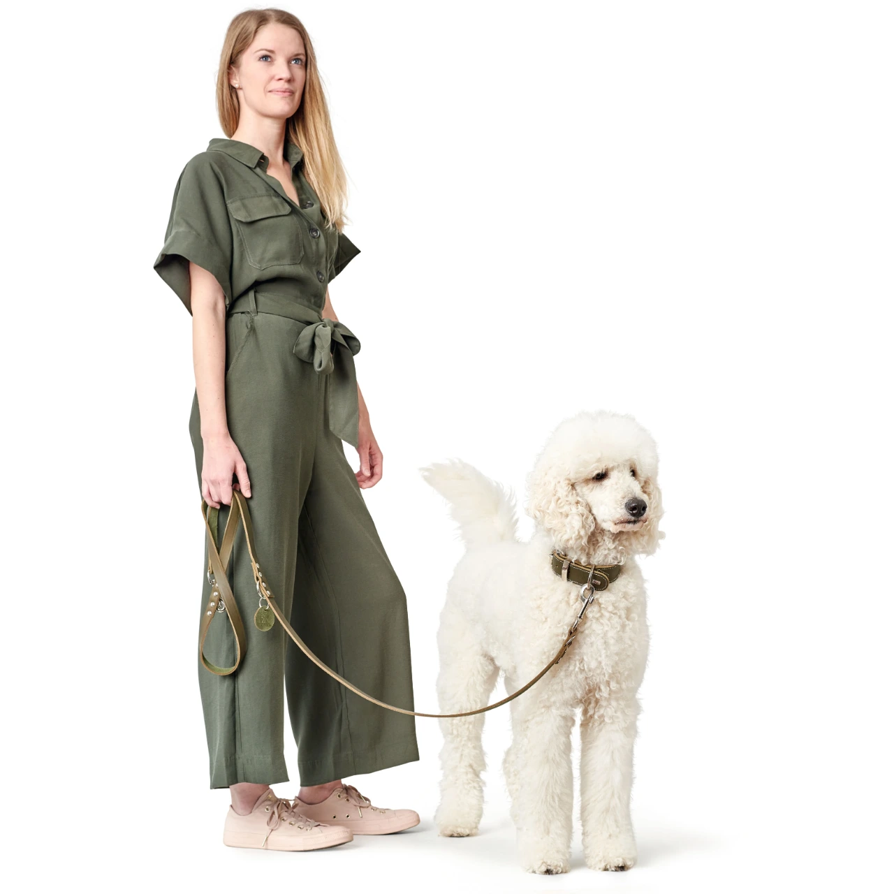 Hunter Aalborg Sport Oliven 52 hundehalsbånd - 38-47 cm