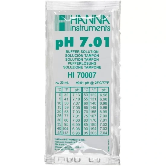 Hanna Instruments HI-70007P PH 7.01 Buffer Brev 20 ml