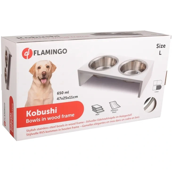 Flamingo Kobushi dobbeltskål 650 ml hvid