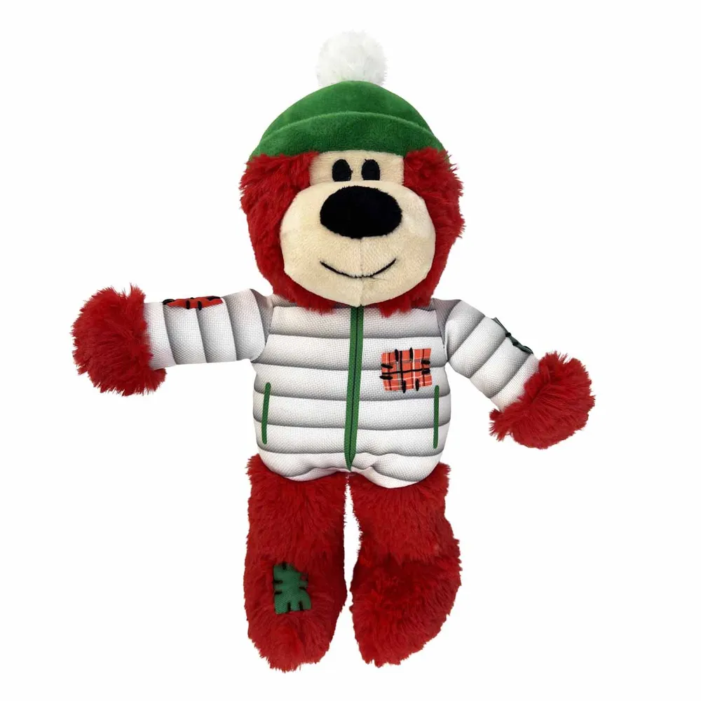 Kong Holiday Wild Knots Bear Mix M/L - juleinspireret robust bjørne-legetøj