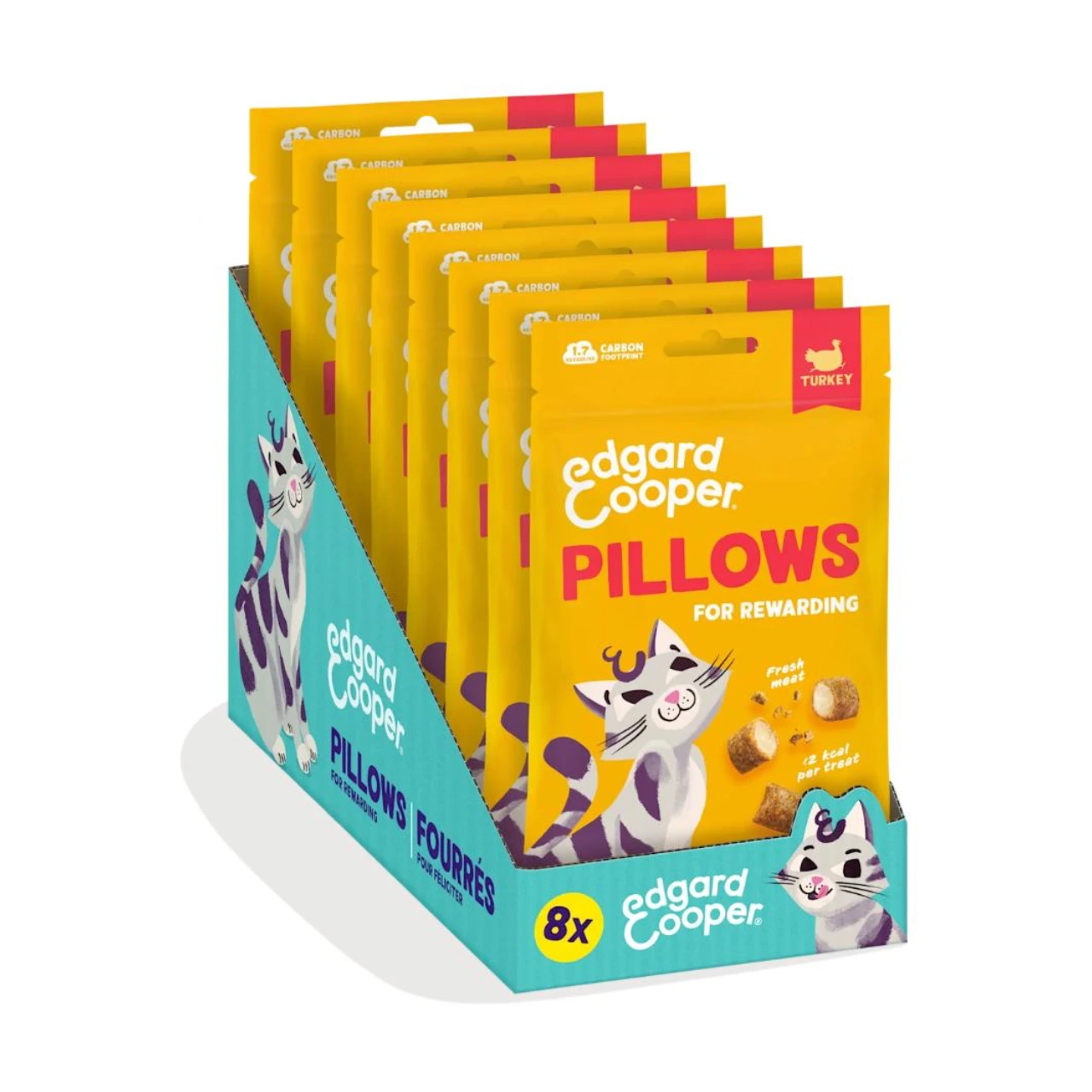 Edgard & Cooper Pillows kattegodbidder med kalkun 60 g