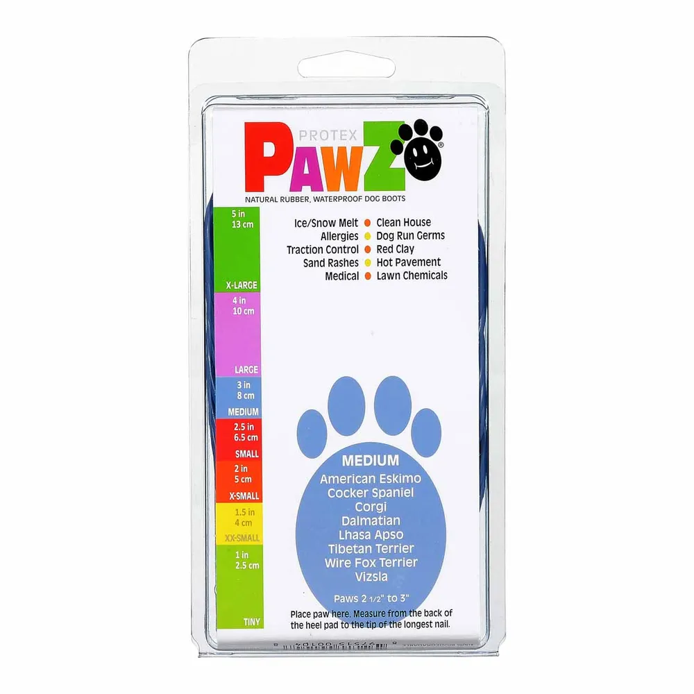 Pawz hundesko Medium 7,6 cm blå