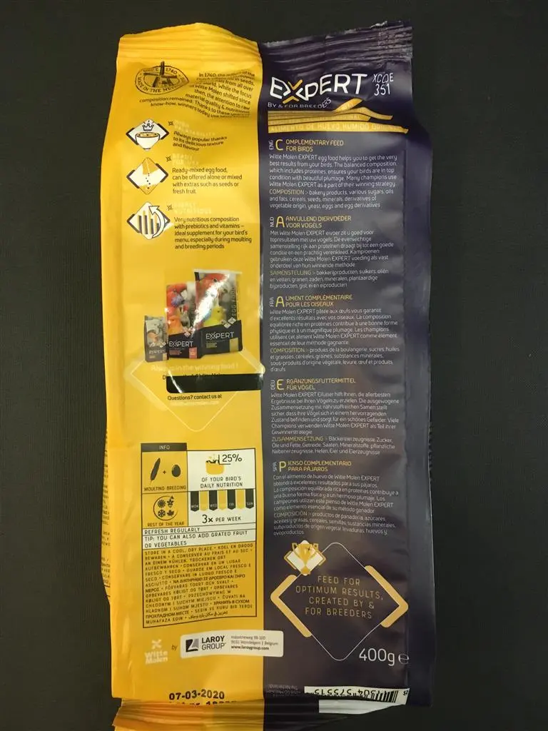Witte Molen Æggefoder Gul 400 g