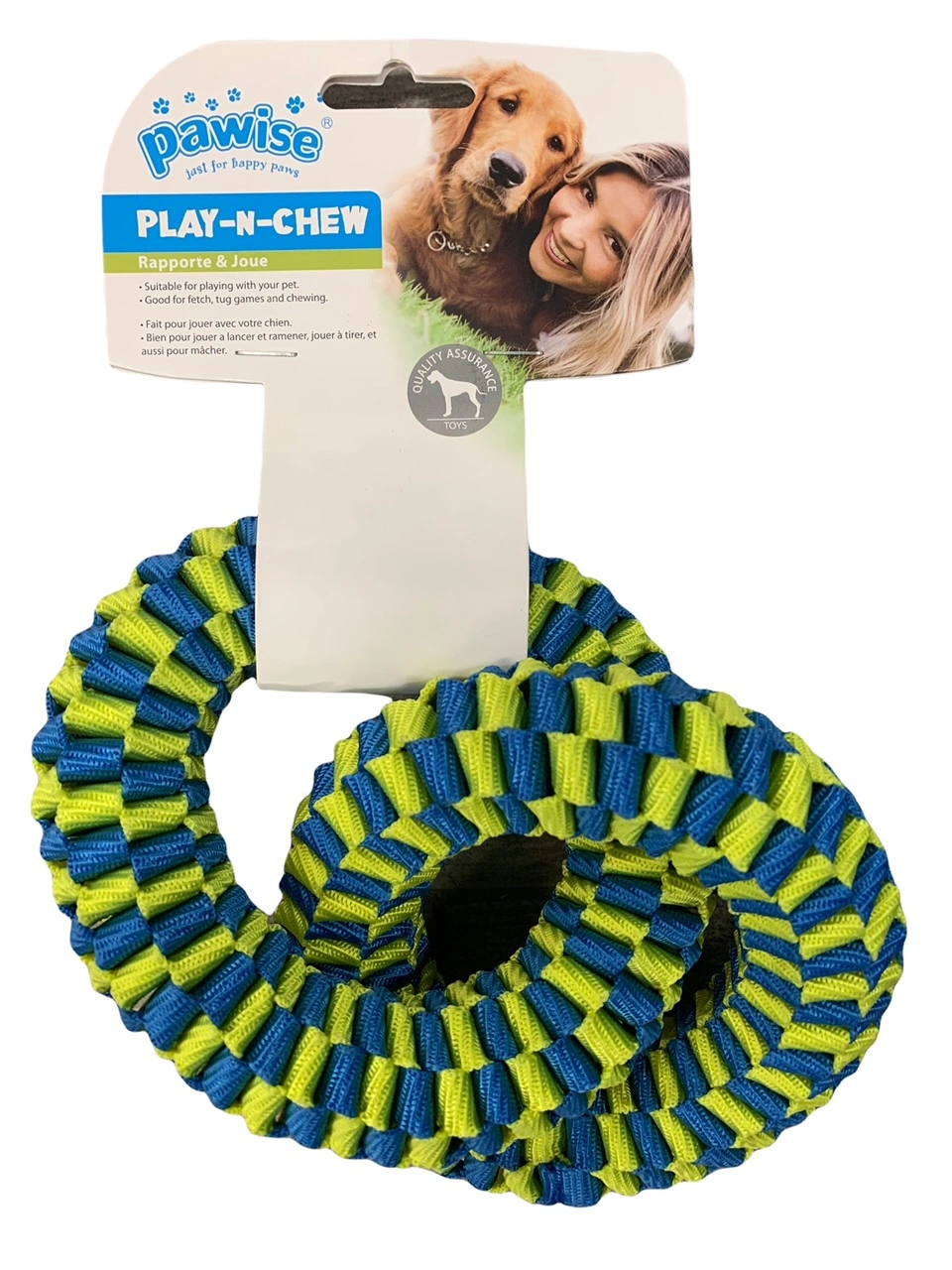 Pawise Flettet 2 Ringe 15 cm - hundelegetøj