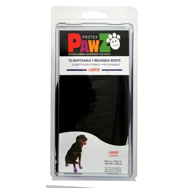 Pawz hundesko Large 10,2 cm sort