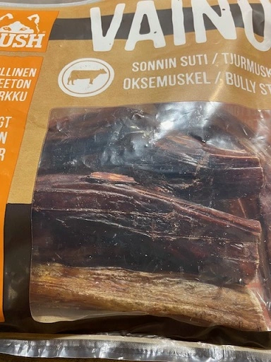 MUSH VAINU Hundesnack Tyremuskel 250 g - naturlige tyggeben til hunde