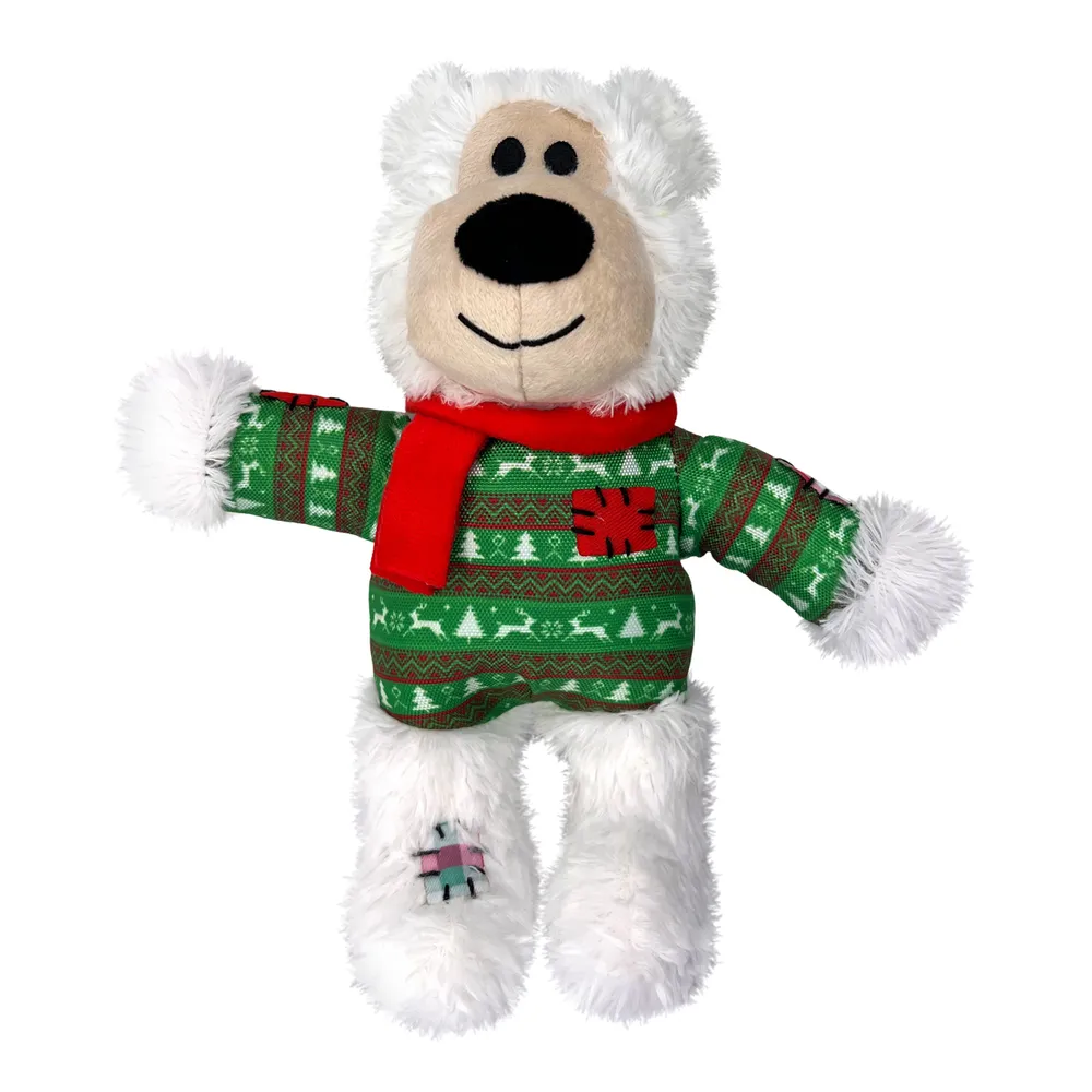KONG Holiday Wild Knots Bear Mix M/L - jule hundelegetøj