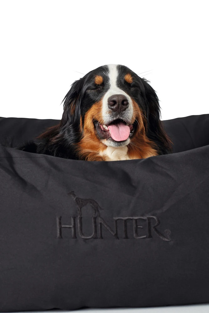 Hunter hundeseng Gent antibakteriel Medium 80x60 cm Sort