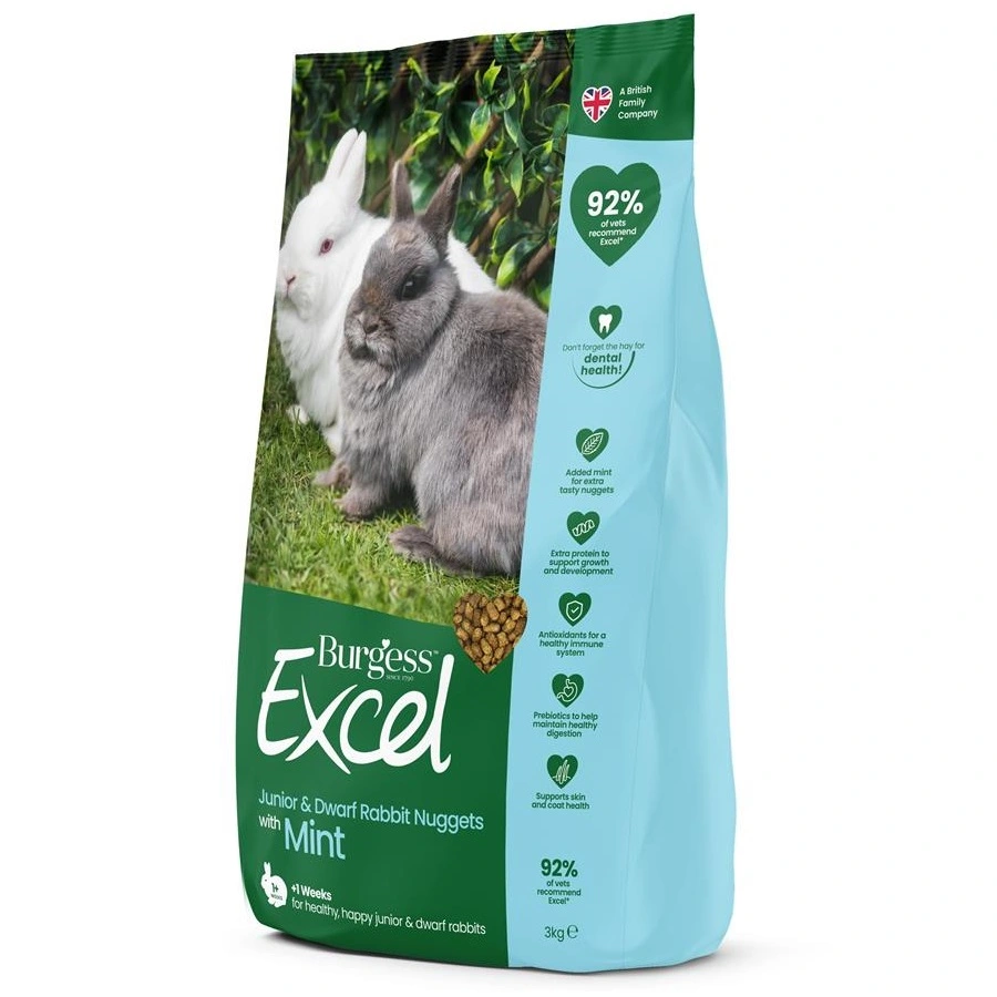 Burgess Excel Rabbit Junior & Dwarf 3 kg - Sund vækst og trivsel