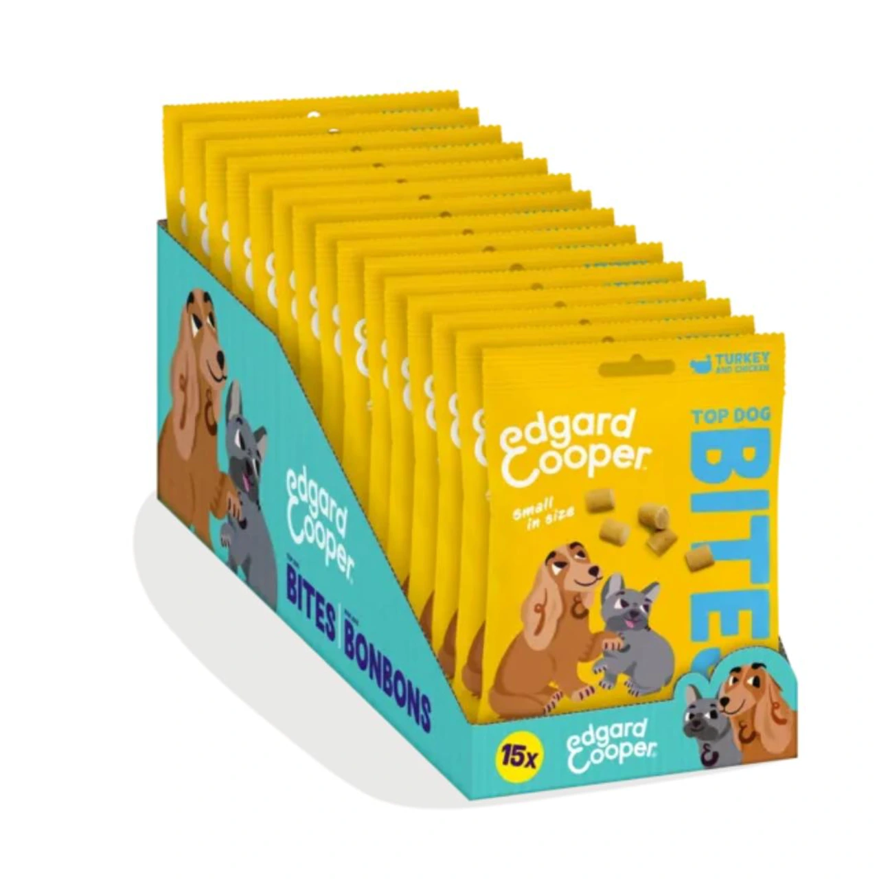 Edgard & Cooper Top Dog Bites Small kalkun og kylling 50 g