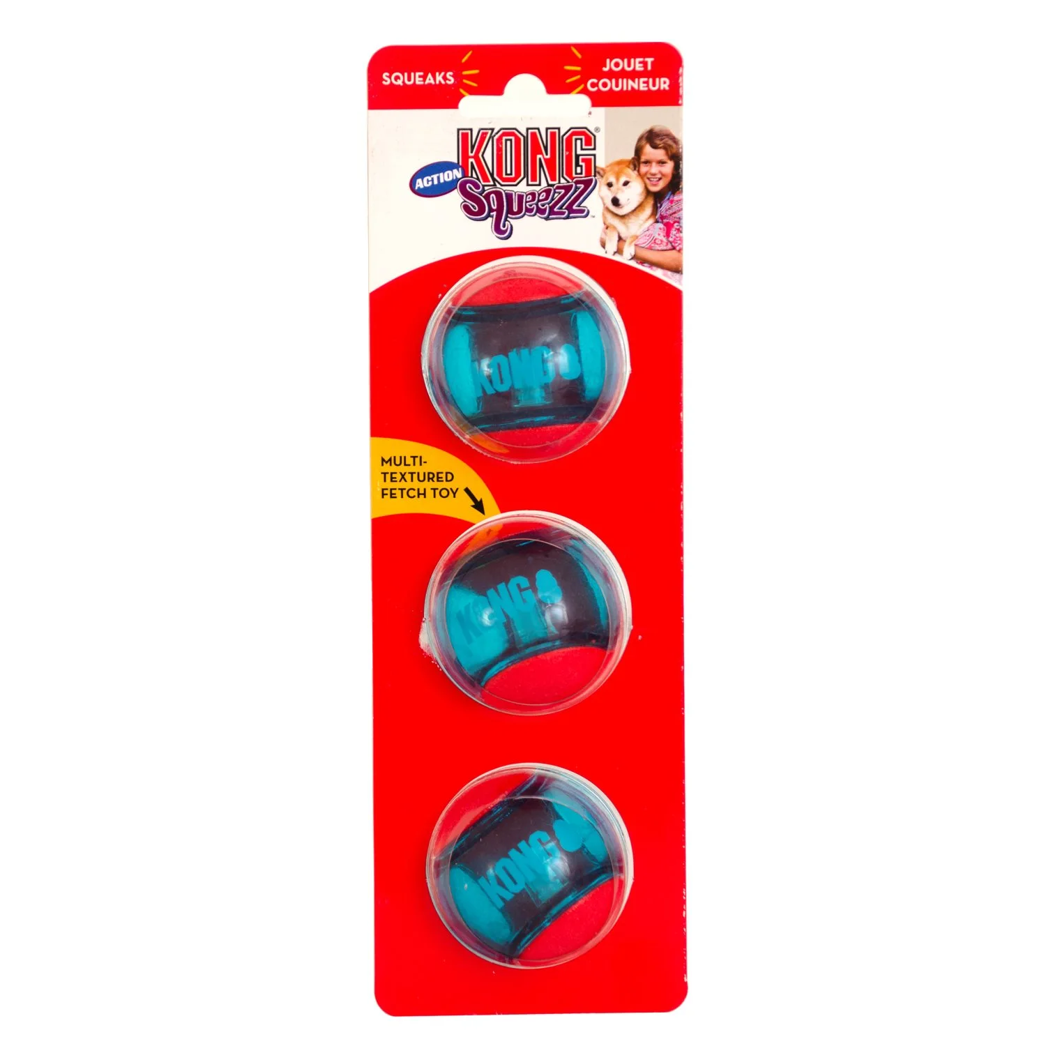 KONG Action Bold small 3 stk - sjove bolde til små hunde