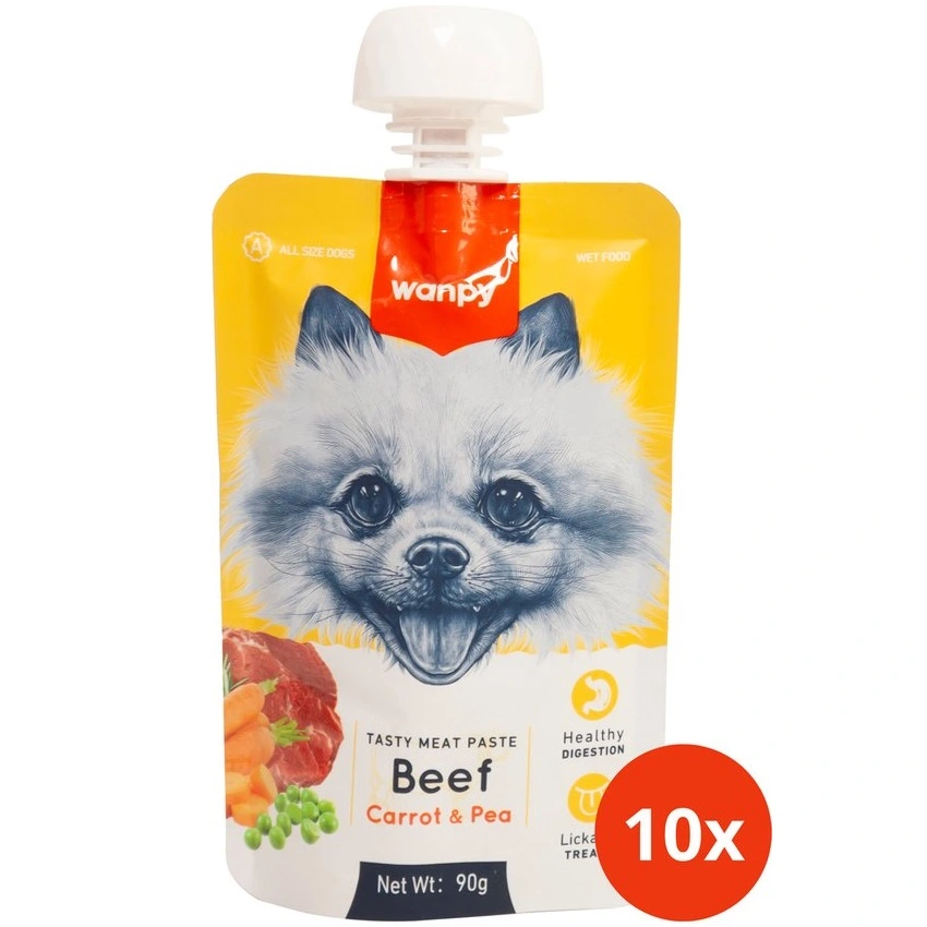 Wanpy Tasty Paste Okse 90 g - cremet belønningsgodbid til hunde