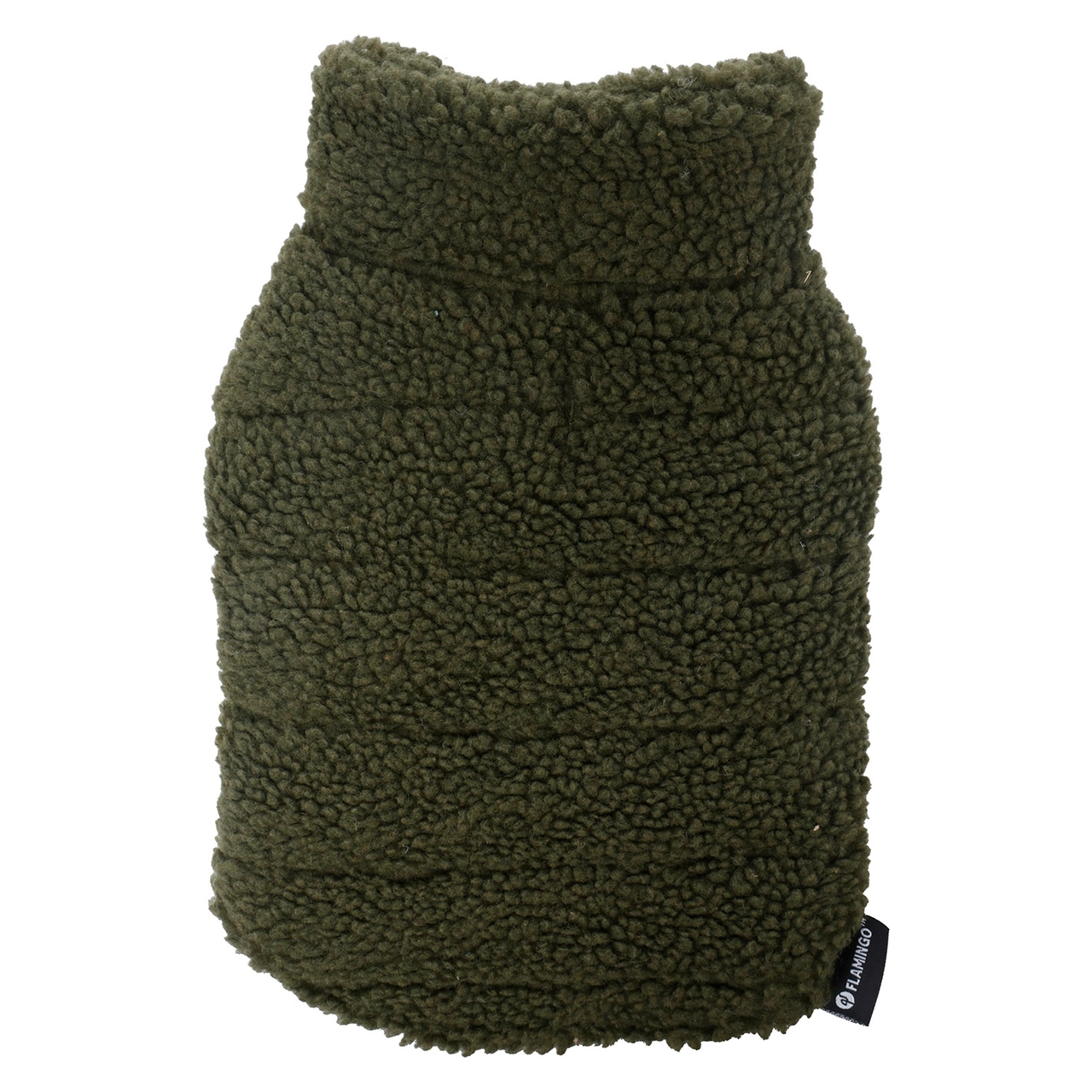 Flamingo Nado hundejakke grøn 20 cm - varm hundefrakke med fleece