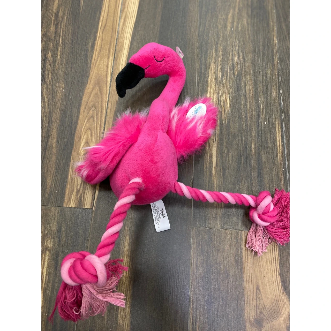 Pawise Flamingo Hundelegetøj med Reb - sjov bamse i plys