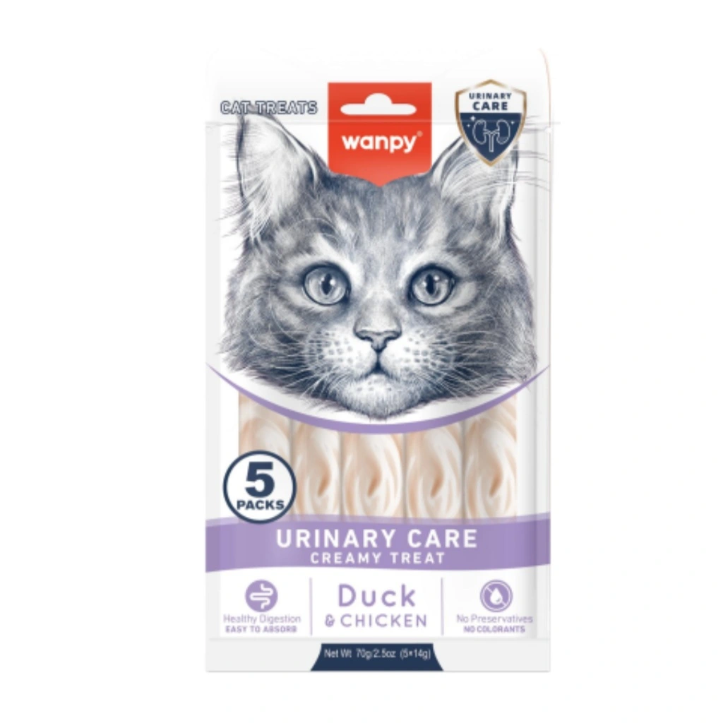 Wanpy Kat Funktionel Cremet Slikbar Godbid Urinary Care And & Kylling 70g (5x14g)