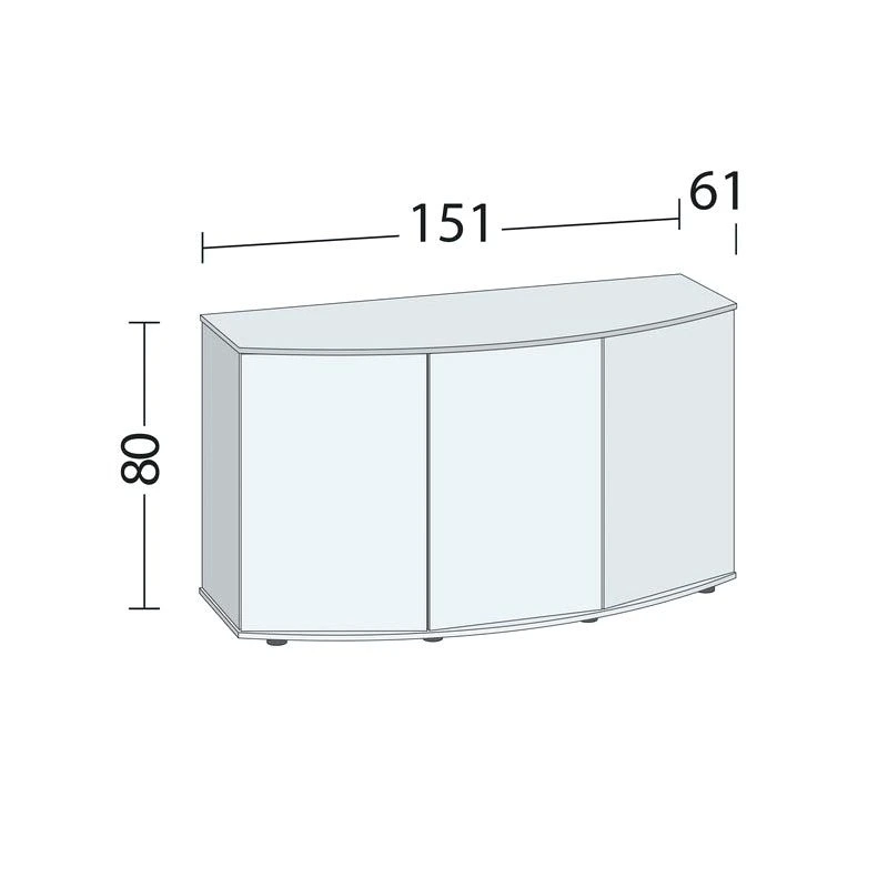 Juwel Akv. Bord/skab Sbx 450 151x61x80 cm Vision 450 Liter Hvid