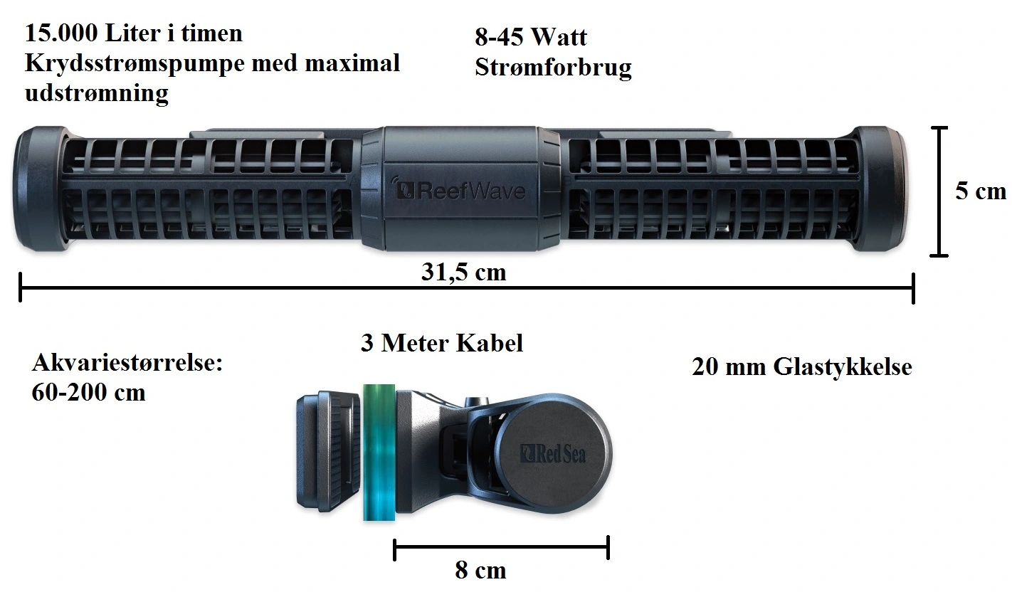 RedSea ReefWave 45 inkl controller