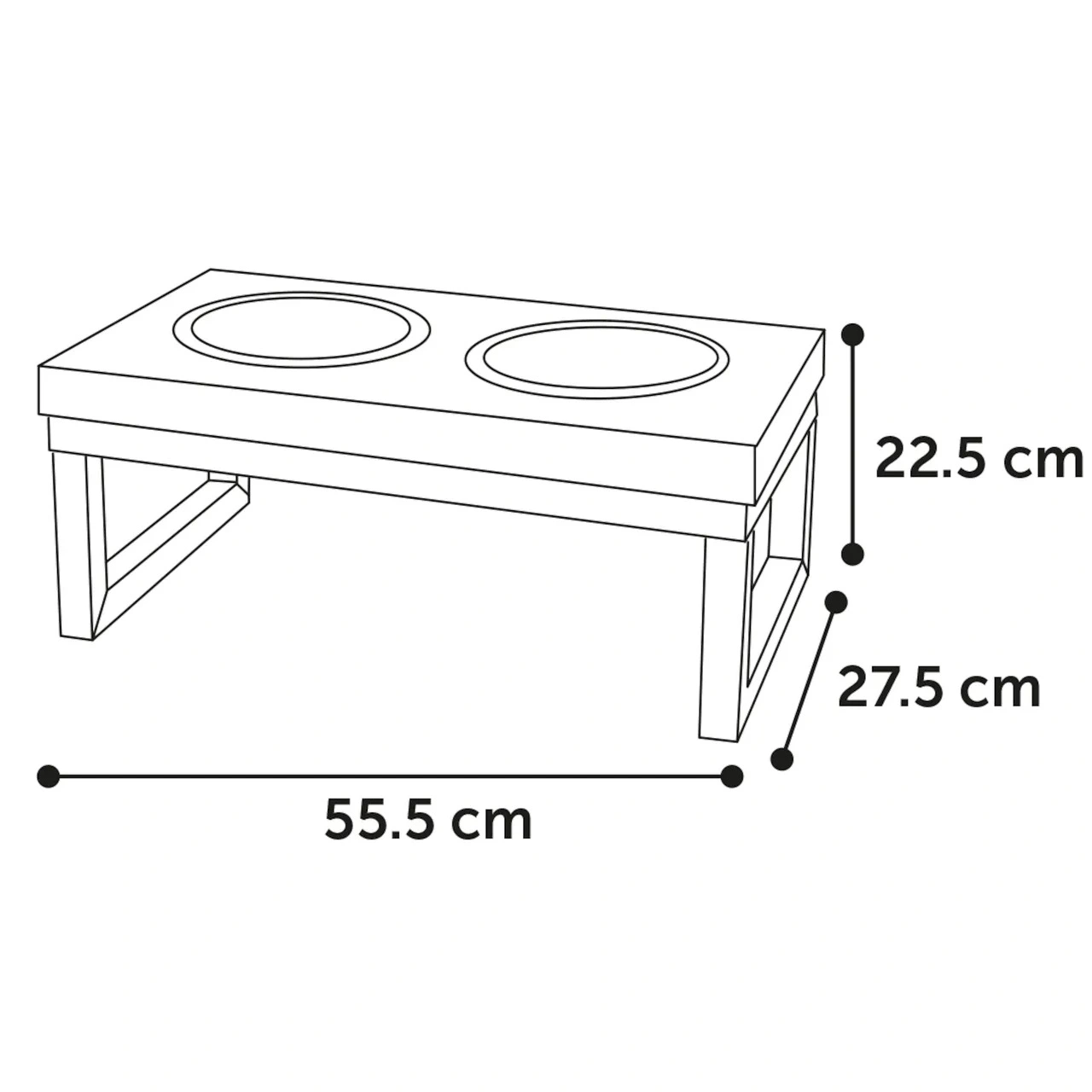 Tommy Twin Feeder Set med stand 1600 ml