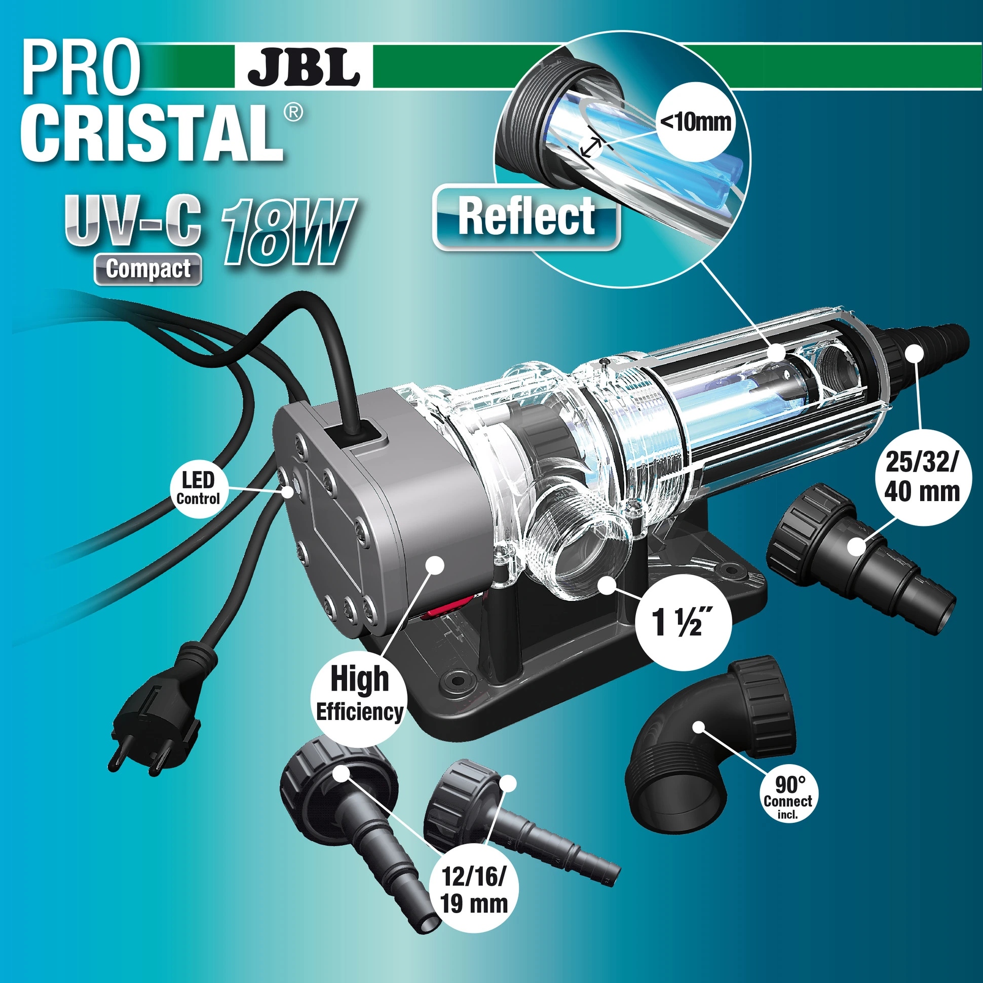 JBL ProCristal Compact UV-C 18 W uvlys