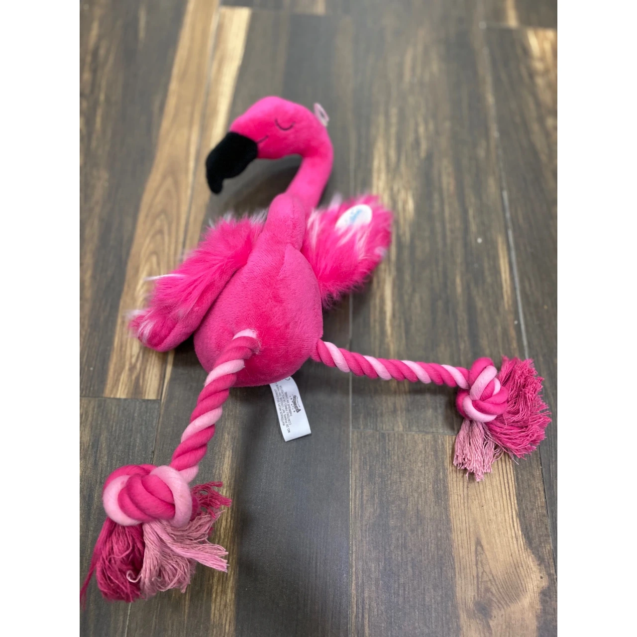 Pawise Flamingo Hundelegetøj med Reb - sjov bamse i plys