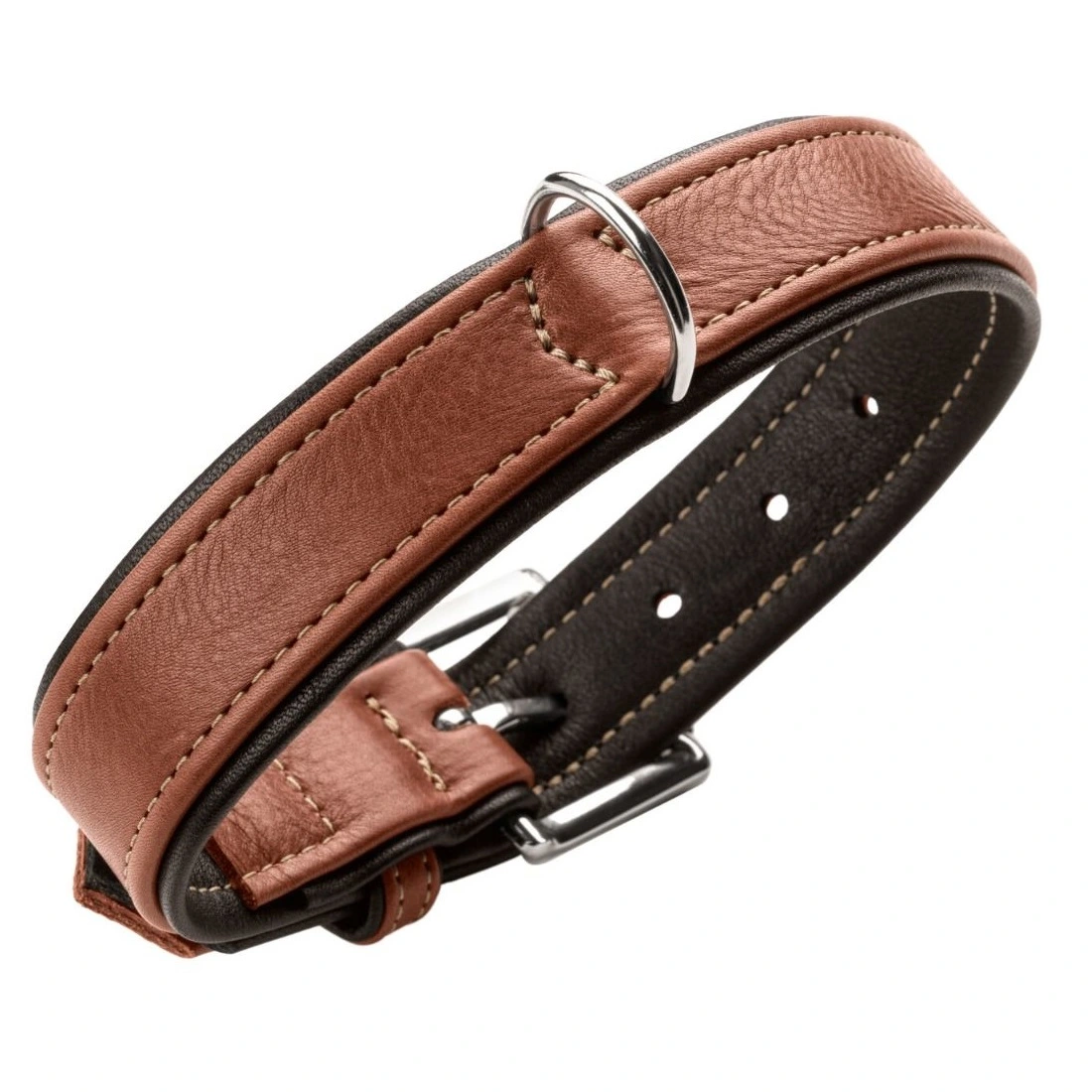 Hunter Canadian UP Hundehalsbånd Large 65 Cognac/Sort - 50-56 cm