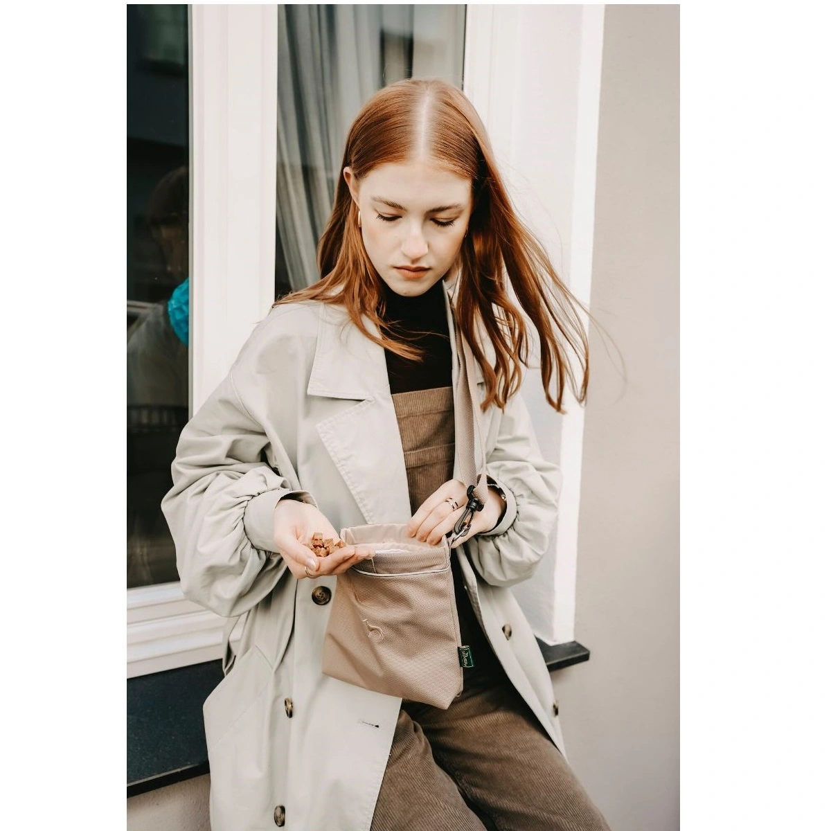 Hunter Godbidstaske Alva med skulderrem Beige