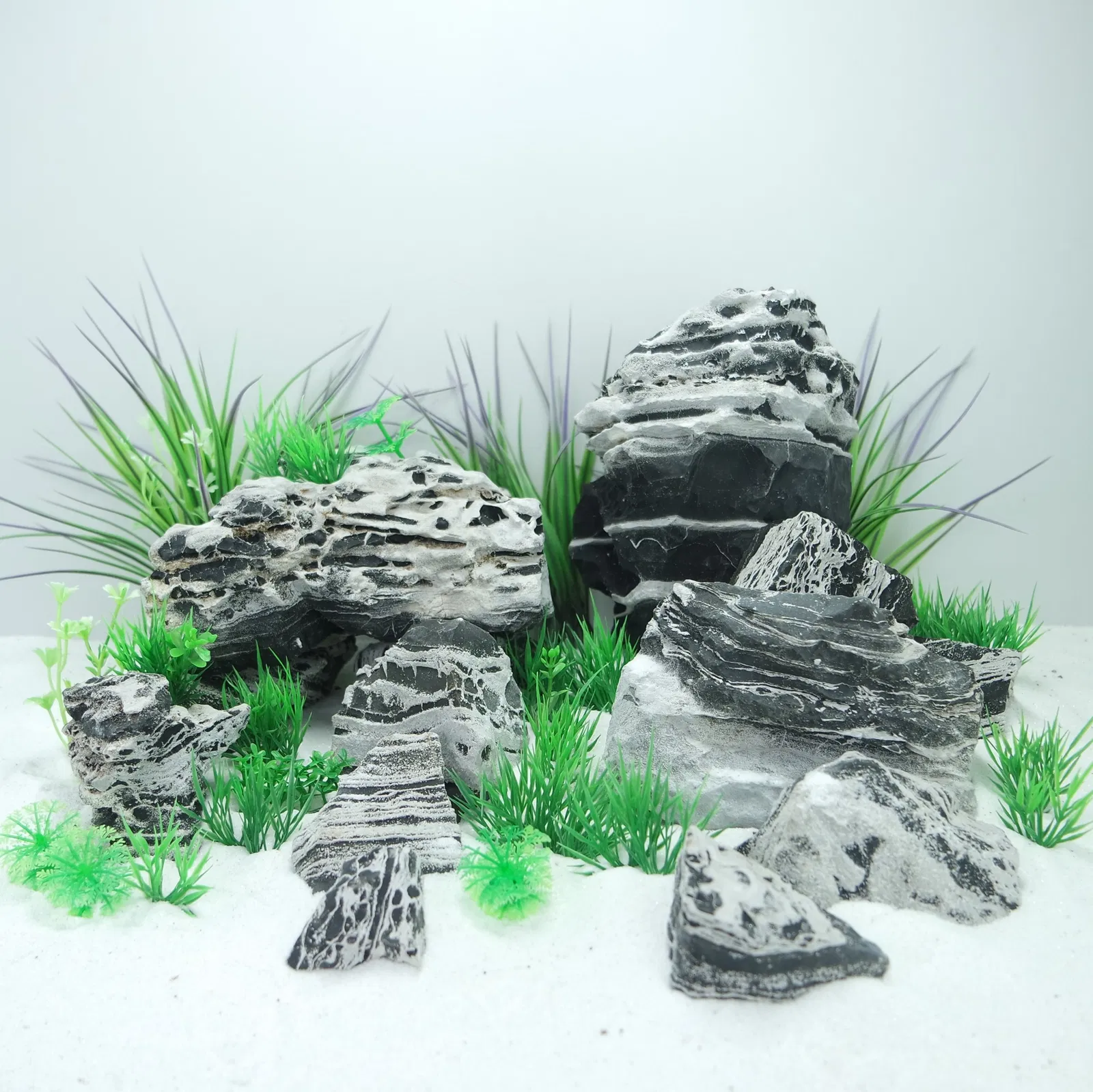 AquaScaping sten Black and White Multilayer pr kg