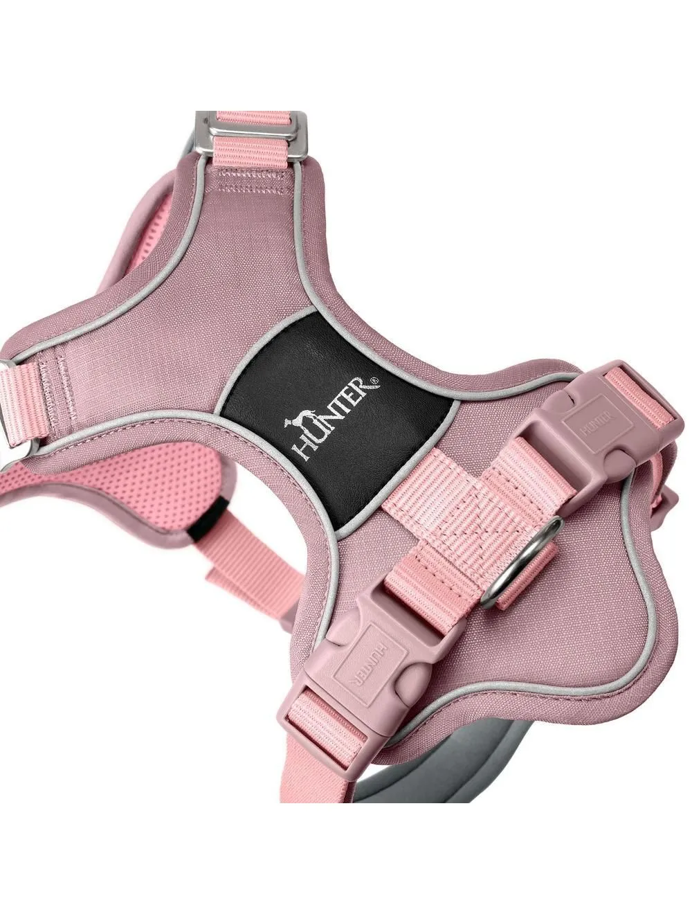 Hunter Divo Up hundesele L-XL lyserød just mave 79-107 cm - Stabil støtte og tryg kontrol