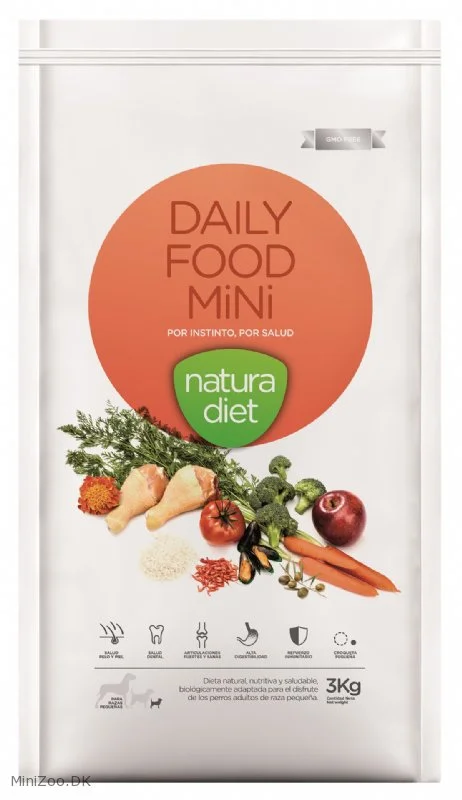 Natura Diet Daily Mini Hundefoder 3 kg - Sund ernæring til små hunde
