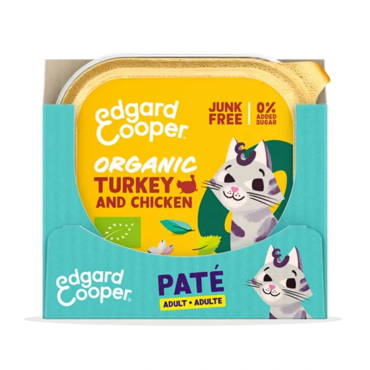 Edgard & Cooper økologisk pate til katte med kalkun 85 g