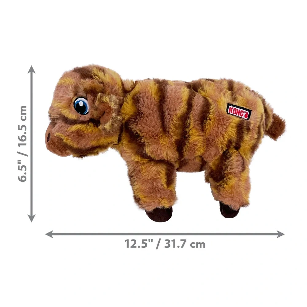 Kong Low Stuff Stripes Cow 16,5x32x7,5 cm - ko bamse til hunde